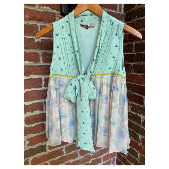 NWOT Anthropologie VERB by Pallavi Singhee Samira Top in Mint  Size Small - Picture 5 of 12